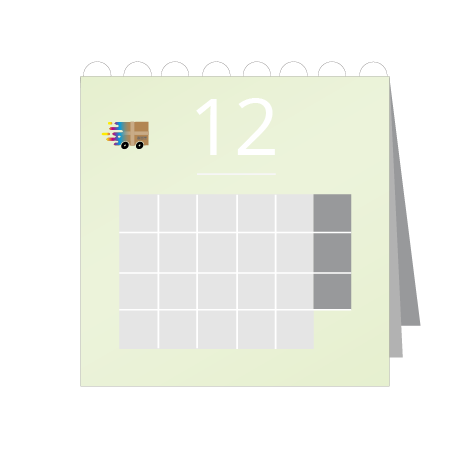 12 Blatt Wandkalender mit Deckblatt